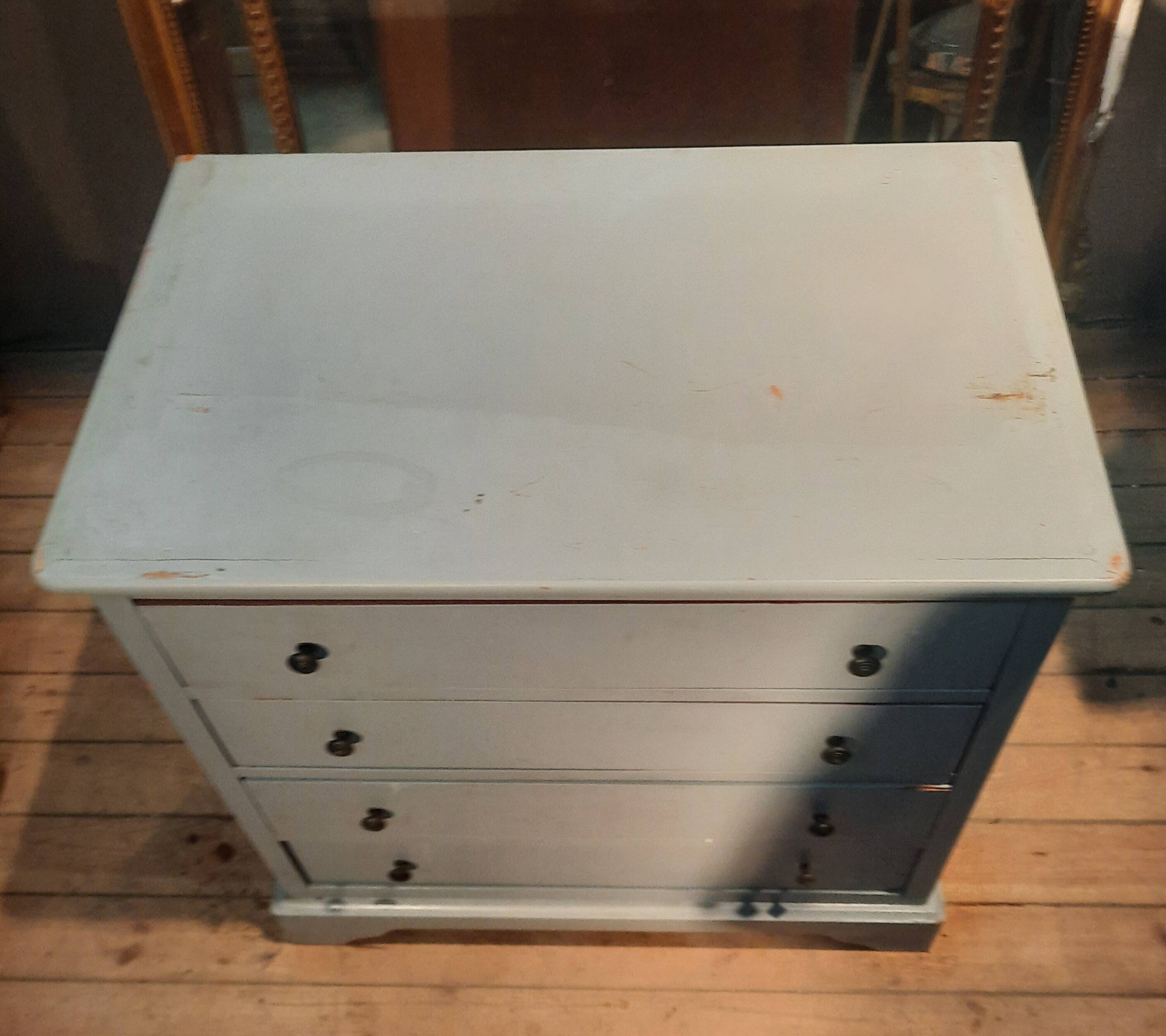 Louis Philippe style painted wooden chest of drawers