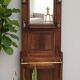 Monumental Art Nouveau wardrobe • walnut & brass