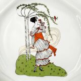 3 octagonal Art Deco plates in Médicis porcelain