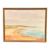 Huile sur toile originale suédoise - "Côte" par Svan Öberg - Signée - Vintage et encadrée - 49 x 38 cm (19,3" x 15")
