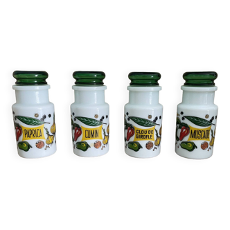 Set of 4 vintage spice jars