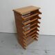 Brutalist oak stackable wine rack 1960's
