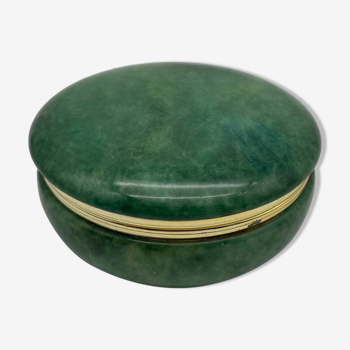 Emerald green alabaster box, Italy 1960