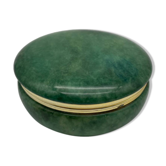 Emerald green alabaster box, Italy 1960