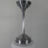 Vintage hanging lamp with glass shade, lantern model, 1950s