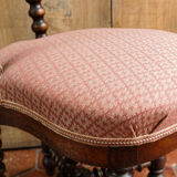 Louis XIII style chair in solid mahogany