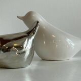 Vintage Ceramic Vase with a Couple of Birds