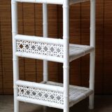 White rattan side table from the 1950s