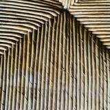High stool in turned wood