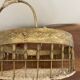 Vintage golden metal basket