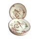 6 GIEN's Maroon Bird Dessert Plates, Provençal style with Hirondelle