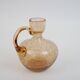 Petit porte bougie en verre bullé rose de Biot