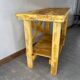 Wooden console, yellow patina
