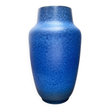 Large blue vase on a German workshop stand from the mid-20th century by Bückeburg Keramik, 1960s.