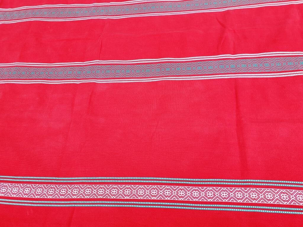 Vintage vermilion Basque tablecloth 180X130