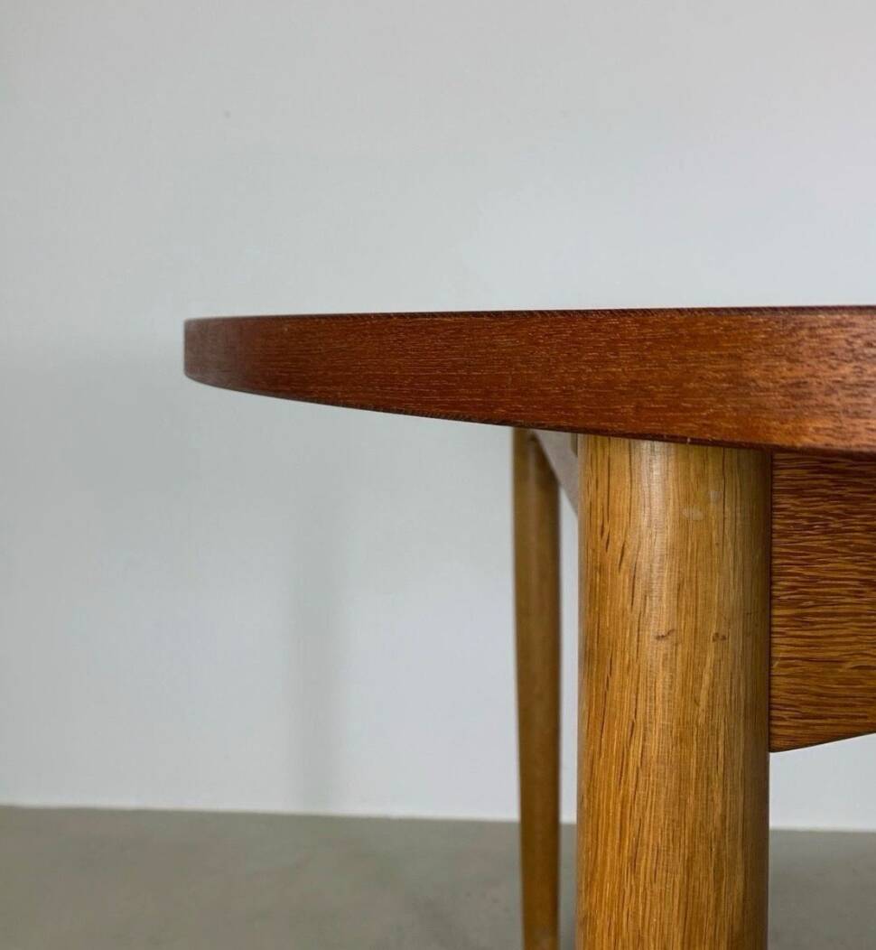 Danish Dining Table Teak & Oak 1960s