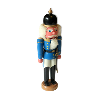 Wooden nutcracker with pimple hood -Erzgebirge - vintage from the 1970s