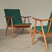 Pair of Thonet Boomerang armchairs by Antonin Suman for TON 1960