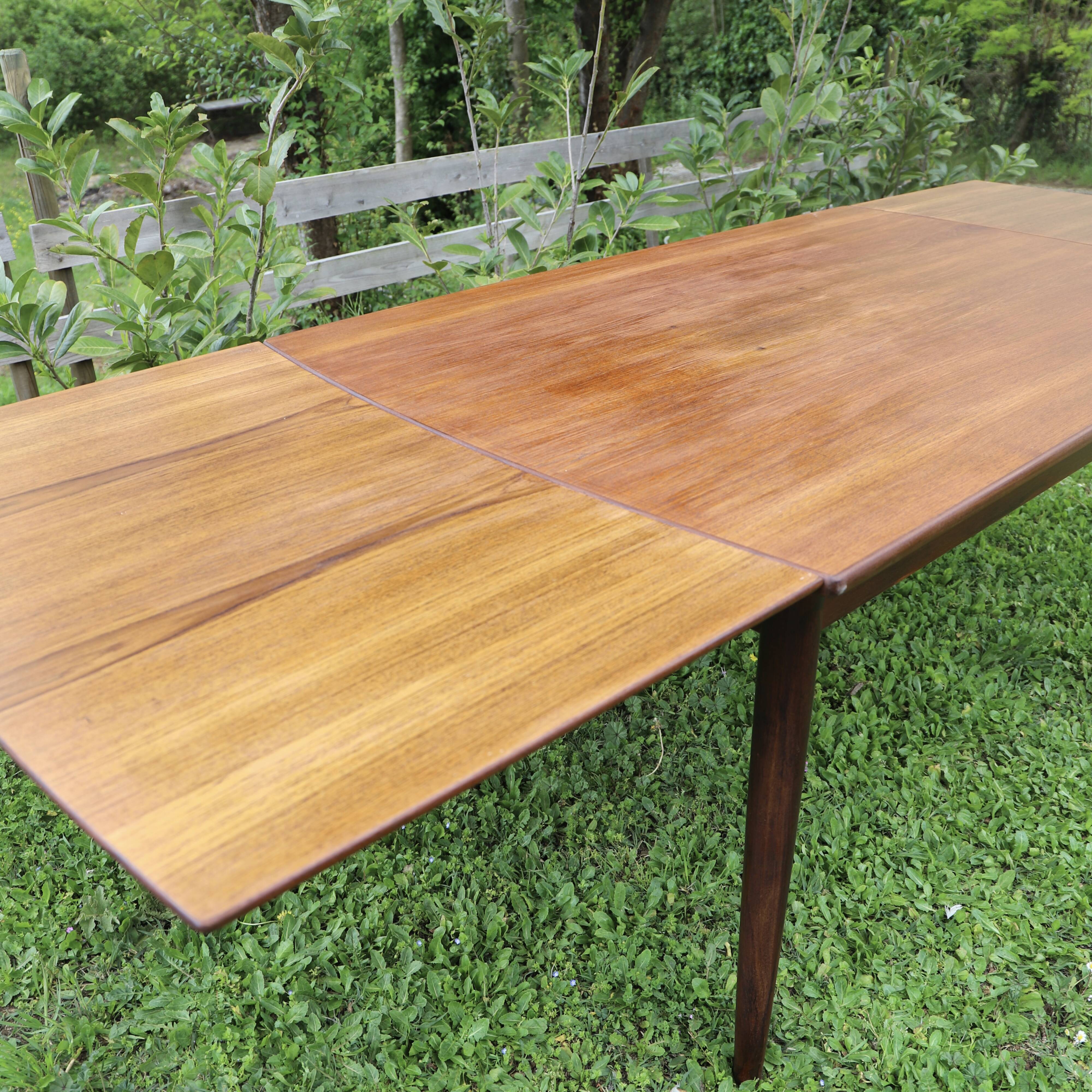Vintage extension teak table, 1960s