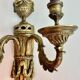 Pair of Mid-19th Century Napoleon III 2-Branch Gilt Bronze Candle Sconces