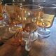 Set of 14 amber glasses – France, 1960s-1970s