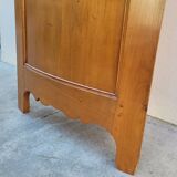 Encoignure armoire d'angle vitré en merisier ancienne 1900s