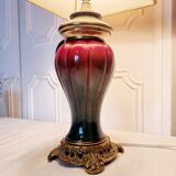 Antique 19th Century Chinese "Oxblood" Lamp Mounted on Bronze - Style