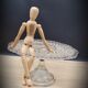 Pie dish or cake on foot transparent molded glass
