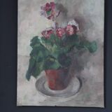 Oil on canvas primroses
