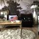 Table basse marbre et or