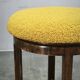 1930s Czech Art Deco Beechwood Stool with Bouclé Upholstery