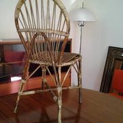 Chair in bamboo and rattan Audoux Minnet Golf Juan of the 1950s