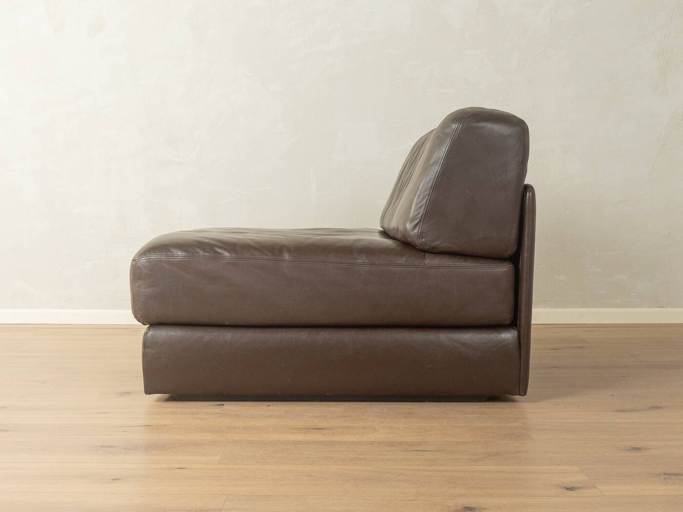 Brown leather armchair DS-76 by de Sede, 1970s