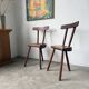 Pair of Savoyard tripod chairs, folk art, oak.