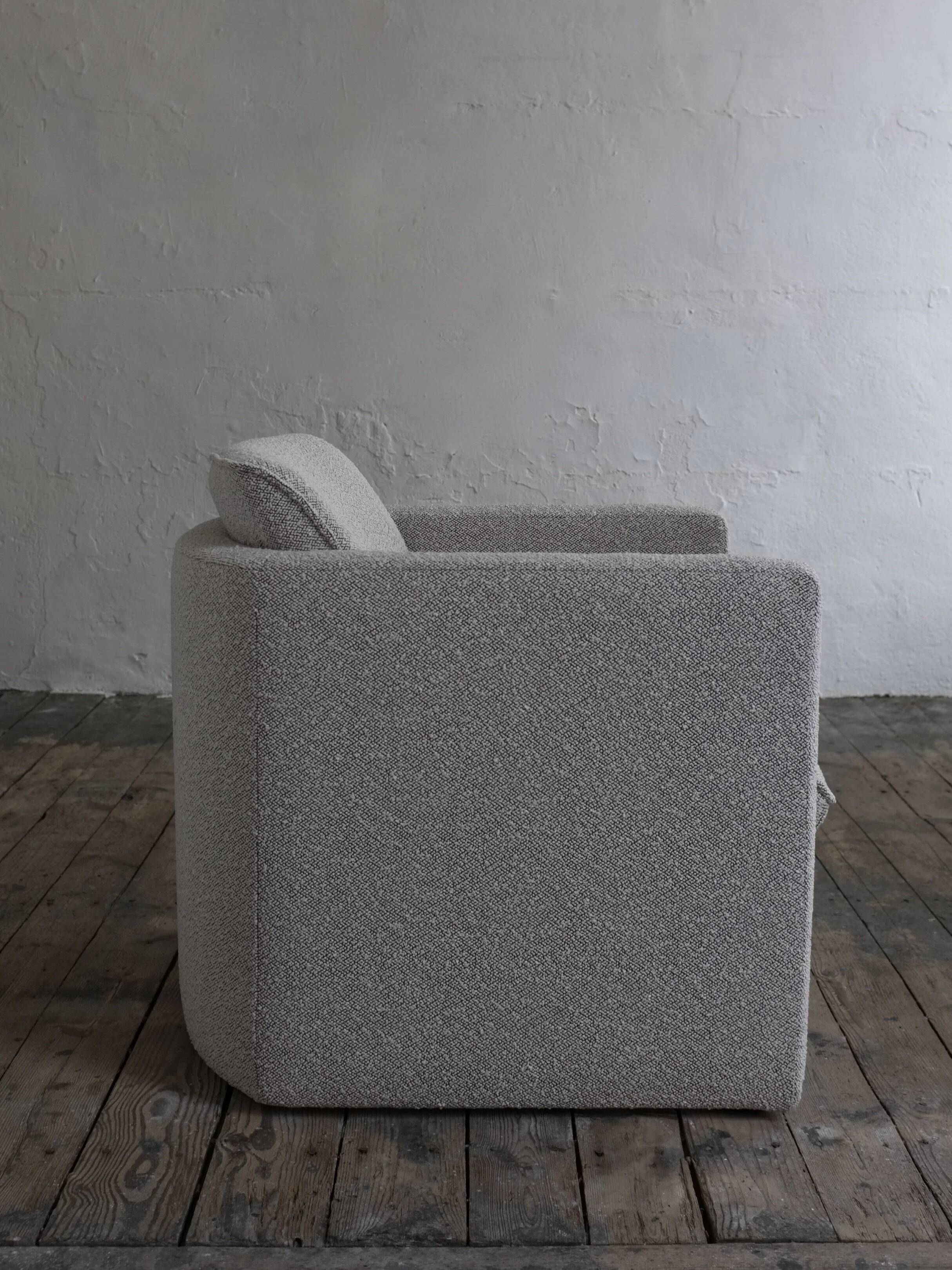 Fauteuil lounge Gray Dedar en bouclette | Années 1990