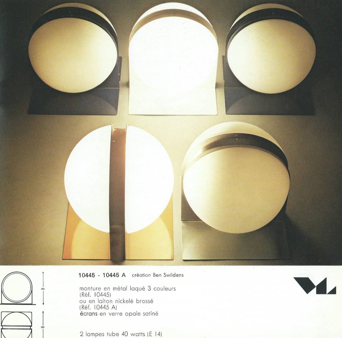 Ben Swildens lamps, Model 10445, Glass Light 1970