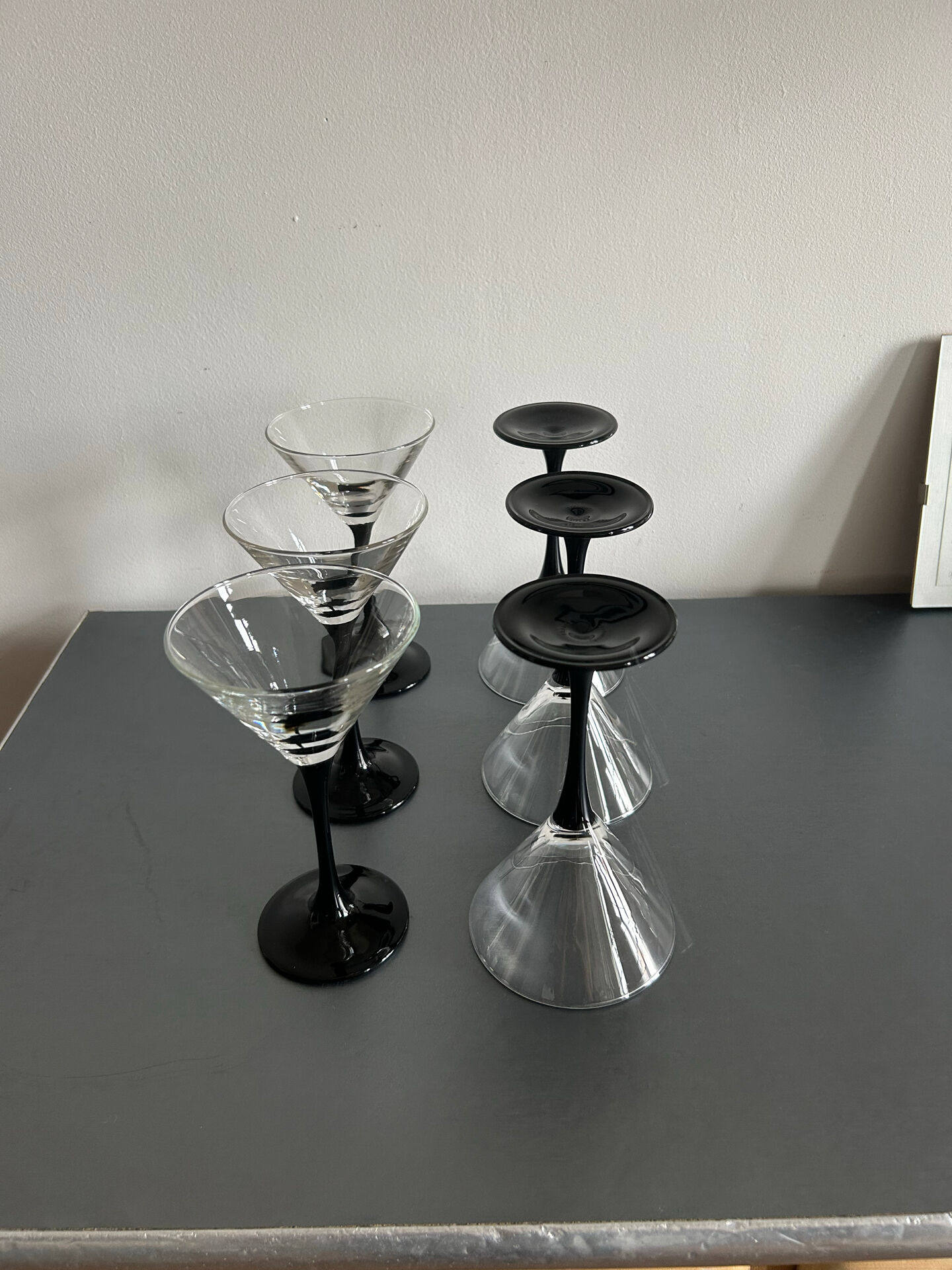 Domino cocktail glasses by Luminarc France