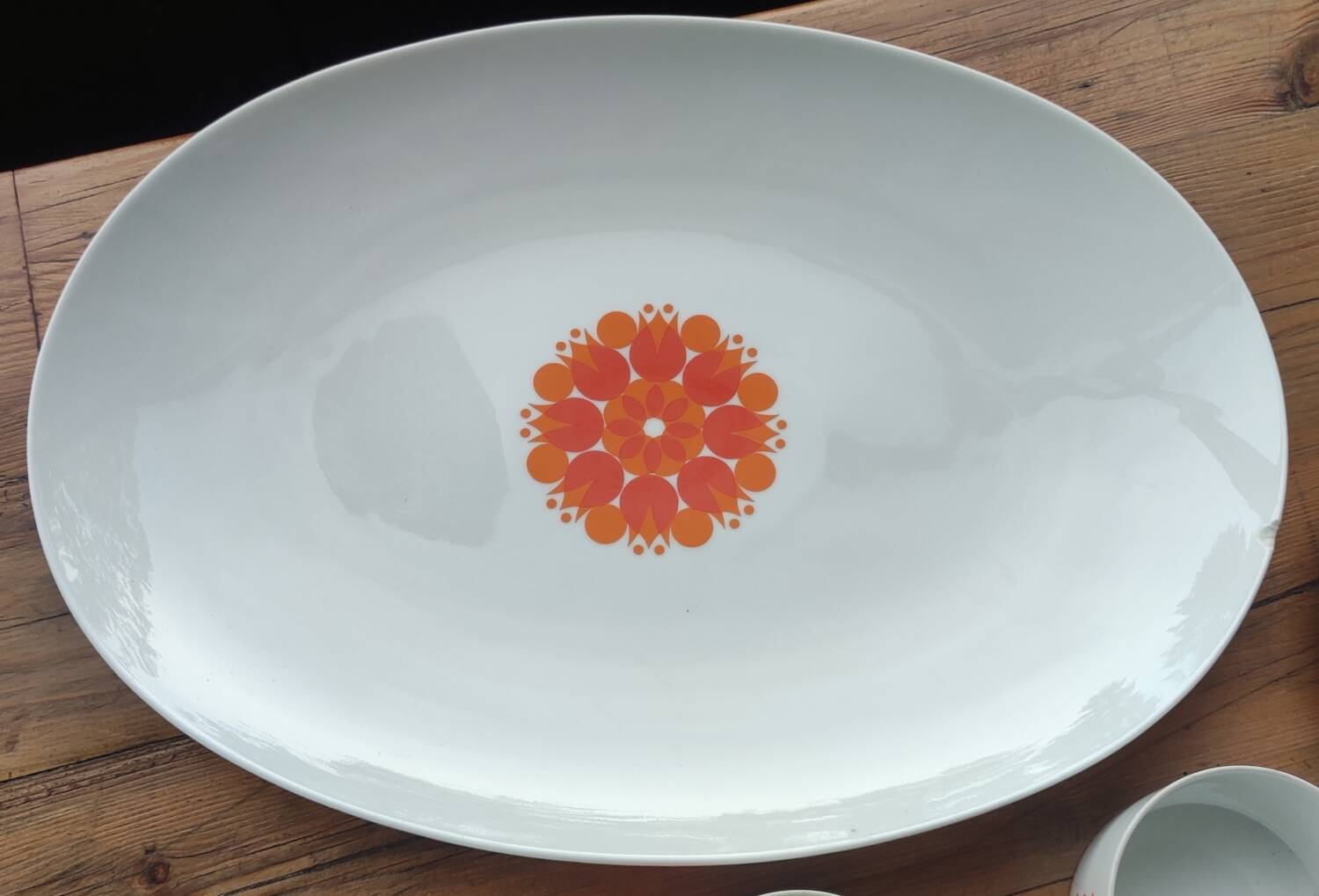 Old Tableware Service Seventies Orange Hans Théo Baumann For Thomas Germany