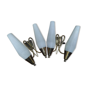 Duo d'appliques double en laiton