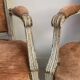 Pair of Louis XVI style armchairs in patinated beech, 19th century