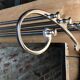 Coat holder "Vestibule" Chrome Art Deco style long 79 cm