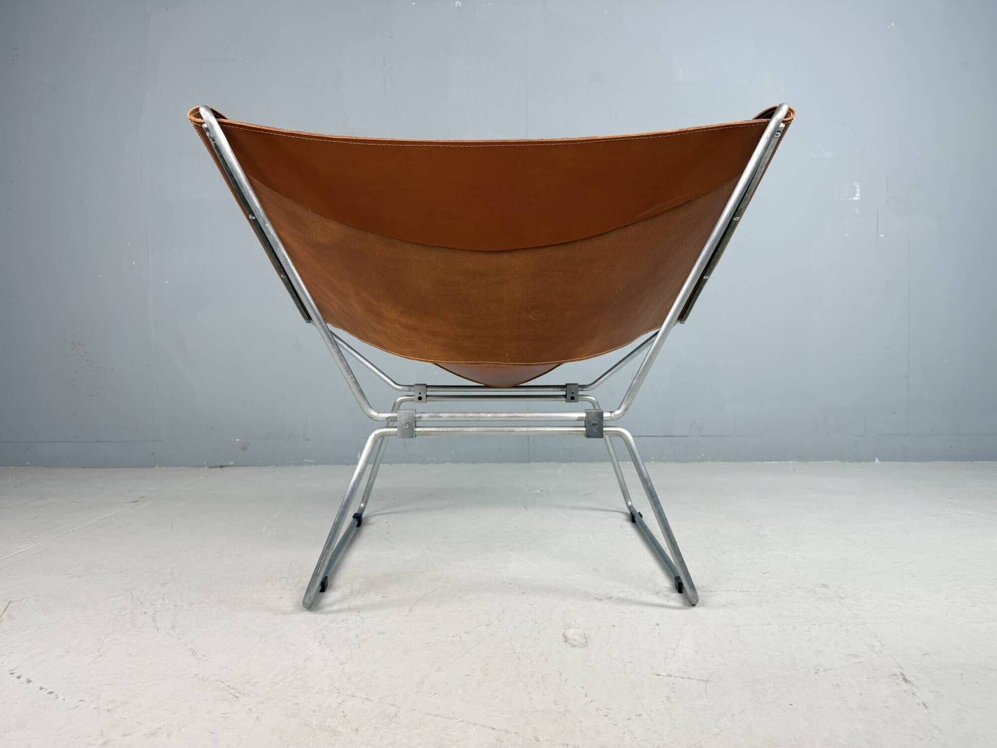 Pierre Paulin AP-14 cognac leather armchair for A. Polak, 1955
