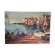 Huile sur toile village de pêcheurs
