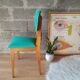 Beech chair compass feet 50s- 60s vinyl - vintage