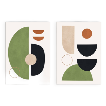 2 impressions d'art géométriques