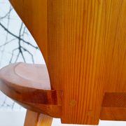 Set of 2 low pine chairs by Carl Malmsten for Svensk Fur 1950