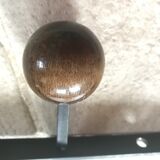 Vintage wood and metal coatrack