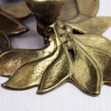 Brass flower candle holder