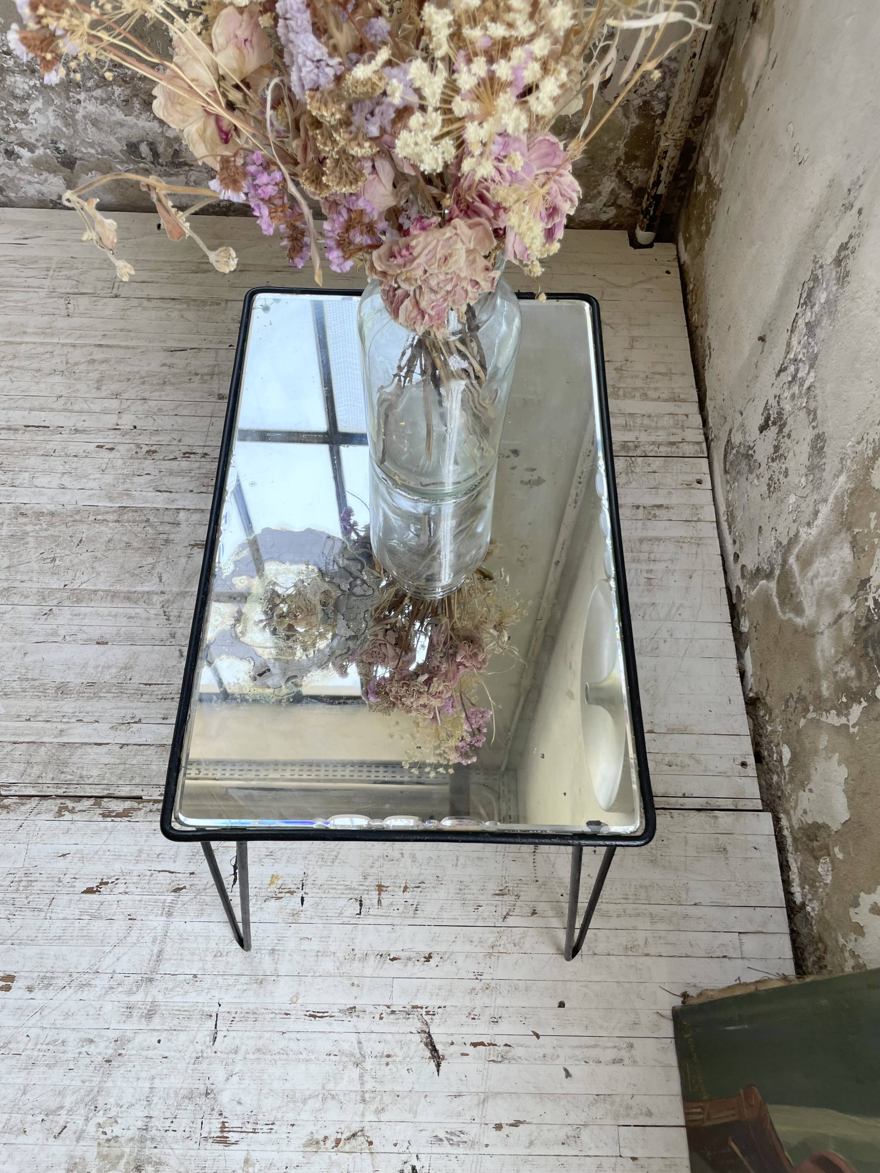 Mirrored coffee table from the 60s