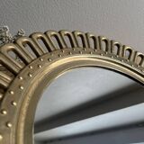 Vintage golden brass sun/flower mirror